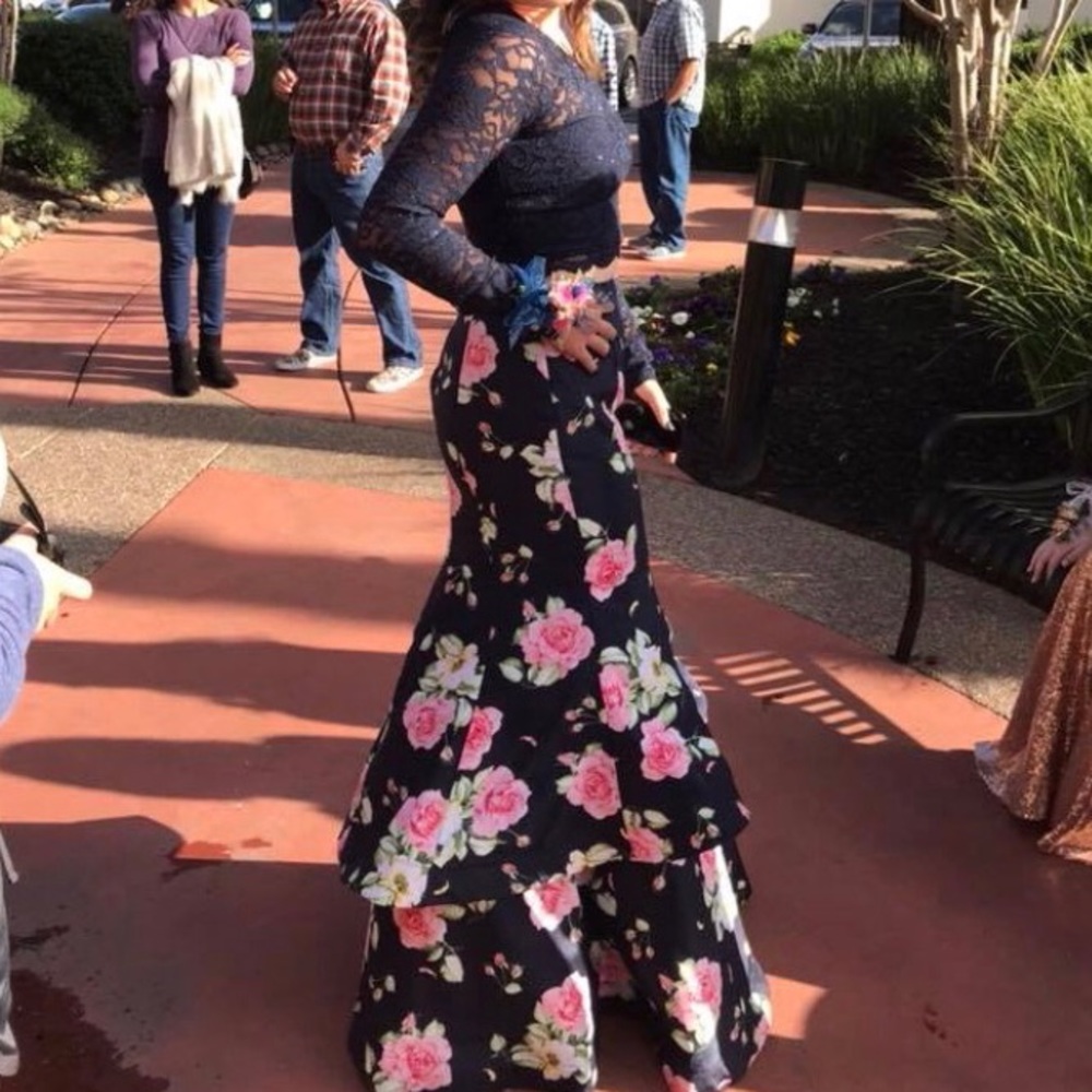 two piece prom dress